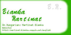 bianka martinat business card